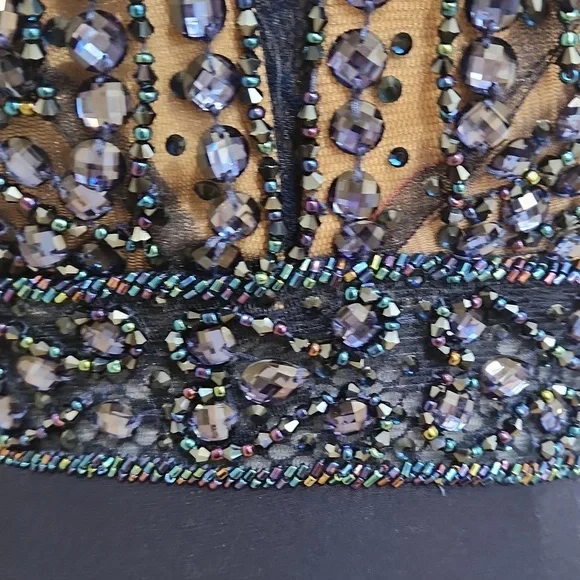 Size 2 Navy & Nude Prom/Pageant/Evening Gown by Dave & Johnny - Picture 4 of 8